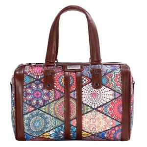 Women Handbag with 51" Vegan Leather Strap (Multi Graphic)