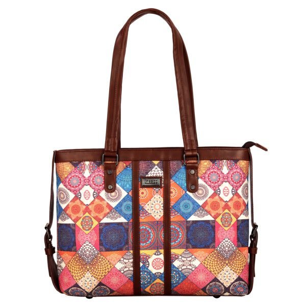 Office Bag with Padded Laptop Compartment Handbag (Jaipuri Abstract)
