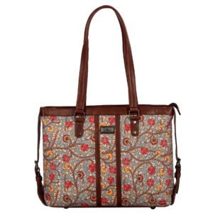 Office Bag with Padded Laptop Compartment Handbag (Cherry Motif)