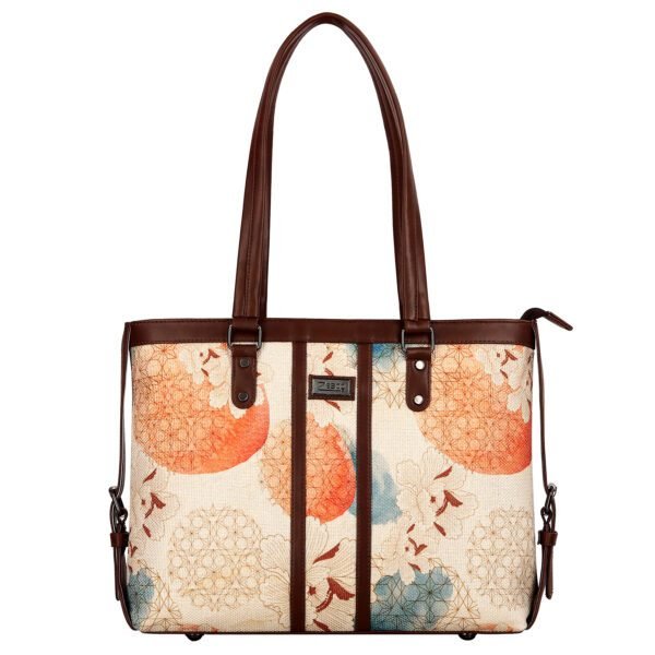 Office Bag with Padded Laptop Compartment Handbag (Floral Arvo)