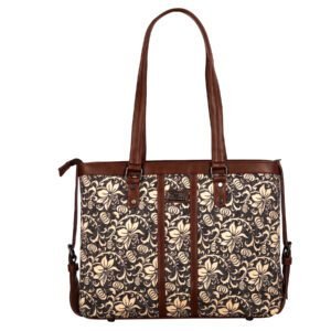 Office Bag with Padded Laptop Compartment Handbag (Floral Chinelle)