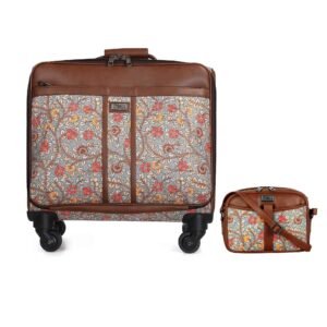 trolley and sling bag combo vegan leather Floral Mandala 3