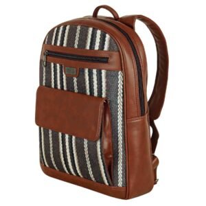 women laptop back pack non leather pure vegan zebco bags side zebra stripe