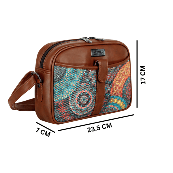 Women sling bag floral mandala for women and ladies non leather vegan size