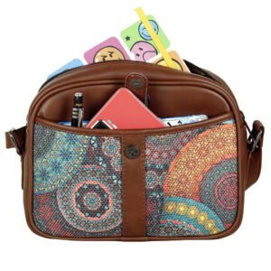 Women sling bag floral mandala style for women and ladies non leather vegan zebco bags