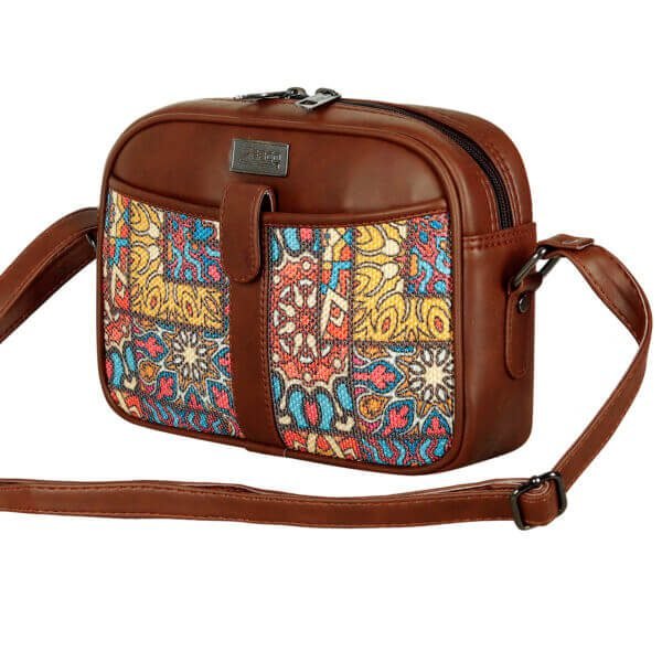 best non leather sling bags in india for women vintage kantha style