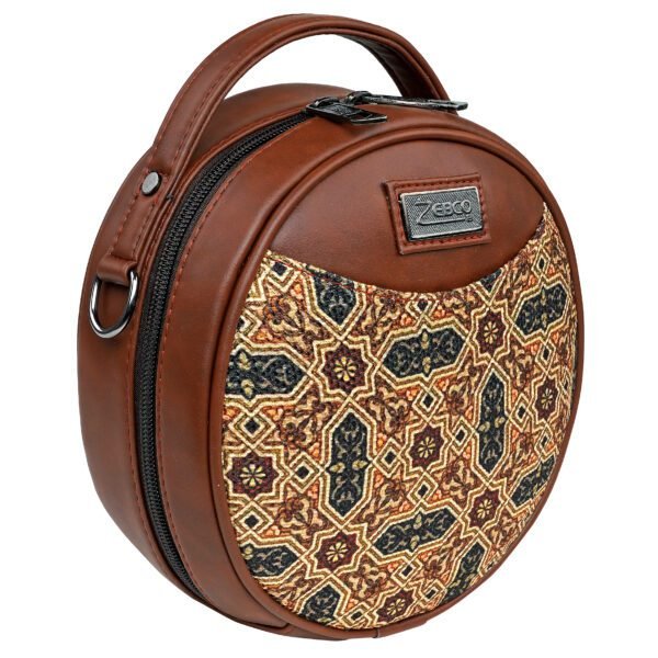 ZEBCO BAGS Round Sling Bag | Women Handbag | Ladies Handpurse - Black Crystal
