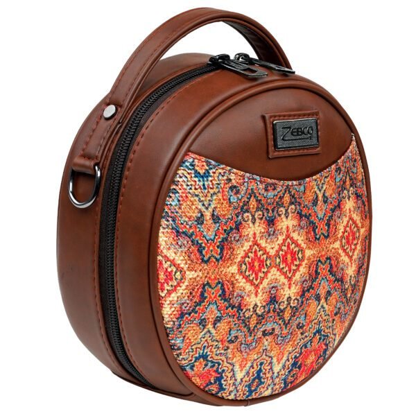 ZEBCO BAGS Round Sling Bag | Women Handbag | Ladies Handpurse - Ethnic Tribal