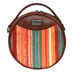 ZEBCO BAGS Round Sling Bag | Women Handbag | Ladies Handpurse - Warm Strips