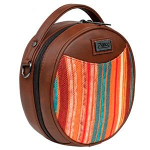 ZEBCO BAGS Round Sling Bag | Women Handbag | Ladies Handpurse - Warm Strips